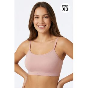 Top con tecnologia seamless sin costuras paquete x3